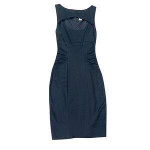 Cache Sleeveless Midi Sheath Dress in Black
